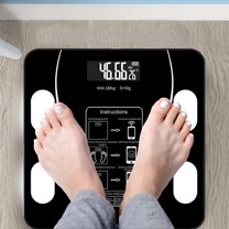 AZXY Scale for Body Weight,Bathroom Scale,Smart Weight Scales Bathroom,Bluetooth Digital Body Weight Scale 500 Lbs Clearance,Black
