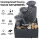 thumbnail image 3 of Monstrate Fuente de agua USB, cascada que fluye de escritorio, oficina, suerte, alimentado por batería, artesanía de mesa, decoración de interior, Almacenamiento y organización del hogar Monstrate HA023098-00, 3 of 6