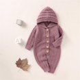 thumbnail image 4 of FNNMNNR Autumn Winter Baby Boys Girls Clothes Warm Knitted Jumpsuit Newborn Romper Clothing Playsuit Light Green 3-6 Months, 4 of 9