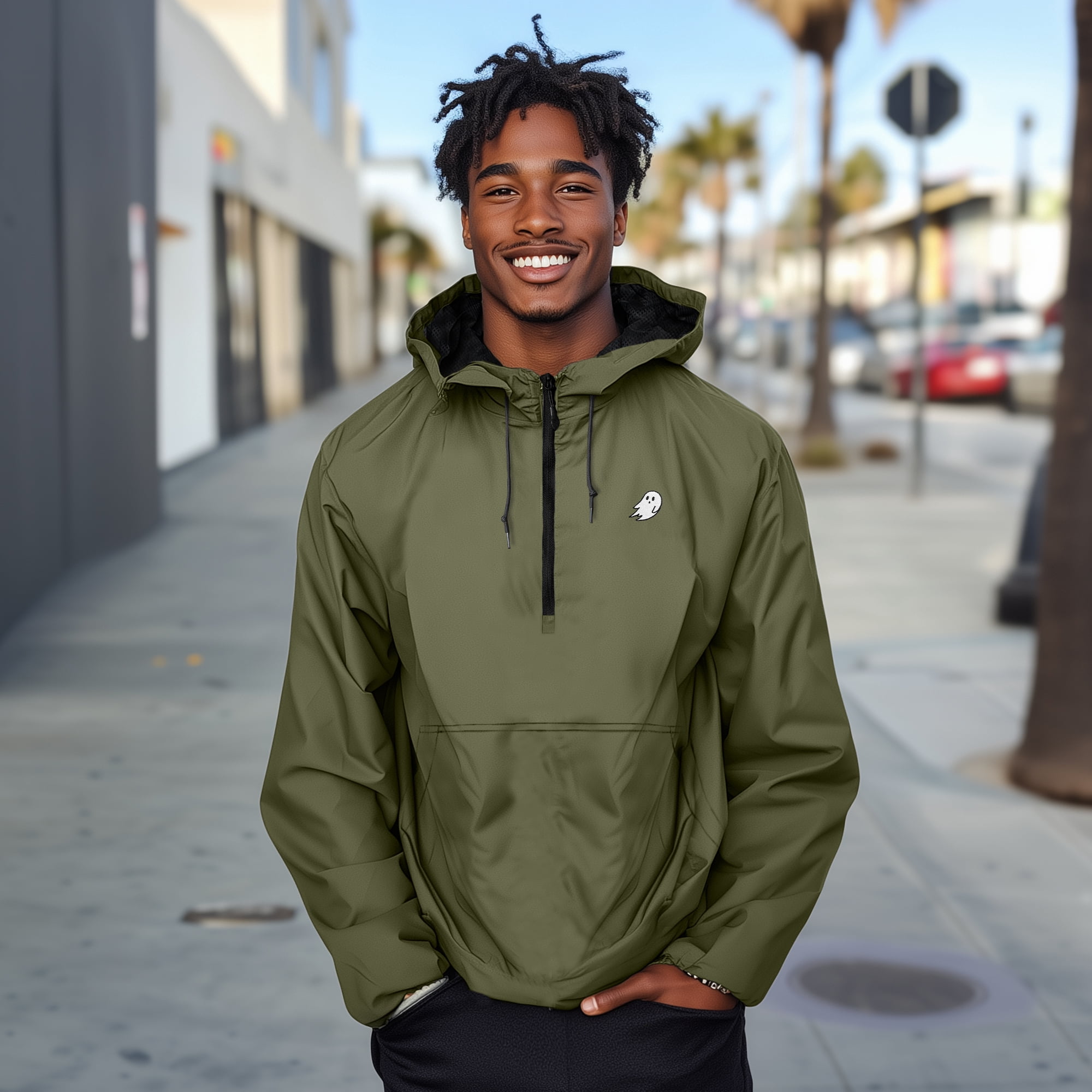 Dalix Ghost Pullover Jacket Lightweight Windbreaker Outdoor