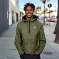 thumbnail image 3 of Dalix Ghost Pullover Jacket Lightweight Windbreaker Outdoor Running Breathable Hiking Travel Mens in Army 3XL XXX-Large, 3 of 5