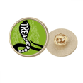 thumbnail image 1 of Black Cobras Animal Outline Natural Round Metal Golden Pin Brooch Clip, 1 of 3