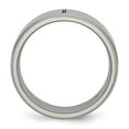 thumbnail image 2 of Chisel Titanium Brushed Center Cross 8mm Ridged Edge Band, 2 of 8