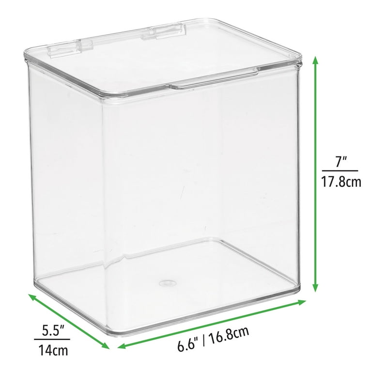 Clear Plastic Medium Square Hinged Food Container, 5 Length x 5 Width x 2.75 Depth by MT Products - (40 Pieces)