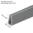 thumbnail image 2 of Uxcell Fits 0.5-2.5mm Edge 3Meters/9.84Ft Length Trim U Seal Extrusion Silicone Gray, 2 of 5