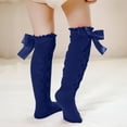 thumbnail image 4 of Tao Tao Newborn Baby Girls socks with bows Autumn Toddler Big Bow Knee High Long Soft Kids Christmas Sock Spanish Style Navy 2 Years, 4 of 5