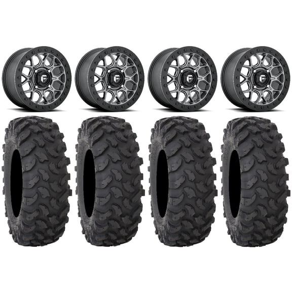 Fuel Tech Beadlock Gm 15" Wheels 33" XTR370 Tires Can-Am Maverick X3 / Honda Pioneer 1000 / Talon