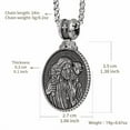 thumbnail image 3 of Good Shepherd Jesus Christ and Lamb Necklace 925 Silver, Catholic Personalized Necklace, Christian Men's Religious Pendant Necklace, 3 of 6