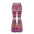 thumbnail image 5 of Xoenoiee American Ethnic Tribe High Waisted Bootleg Pants for Women Flare Leggings Sweatpants Bell Bottoms Bootcut Yoga Pants Plus Size, L, 5 of 7