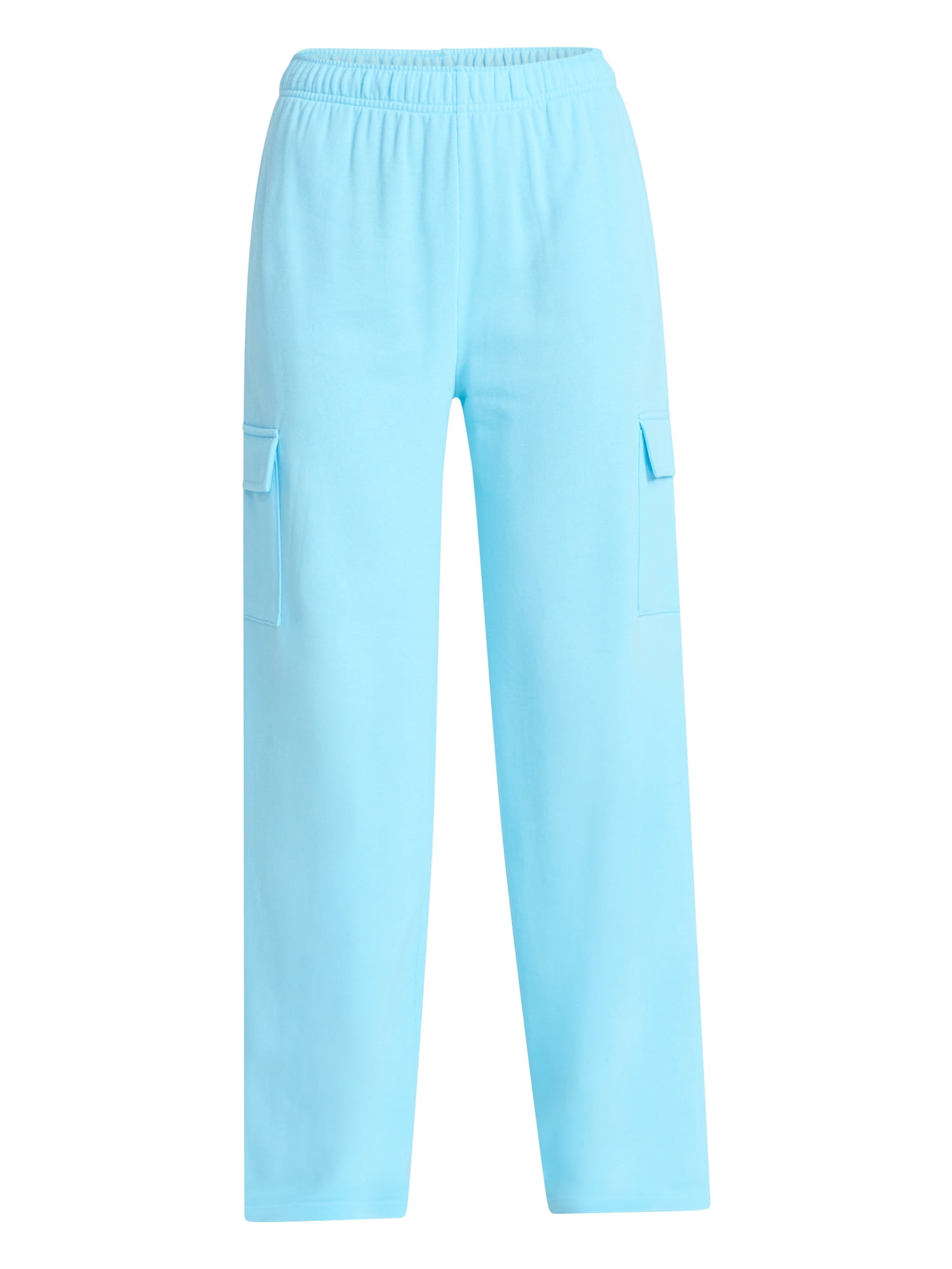 No Boundaries French Terry Cargo Pants, 30" Inseam, Women's XXS-XXL