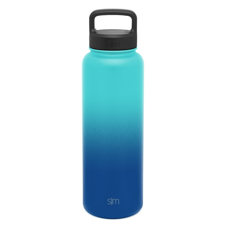 Simple Modern 40 Oz. Summit Water Bottle - Stainless Steel Tumbler Metal  Flask with 2 Lids - Wide Mouth Double Wall Vacuum Insulated Leakproof  Ombre: Moonlight 