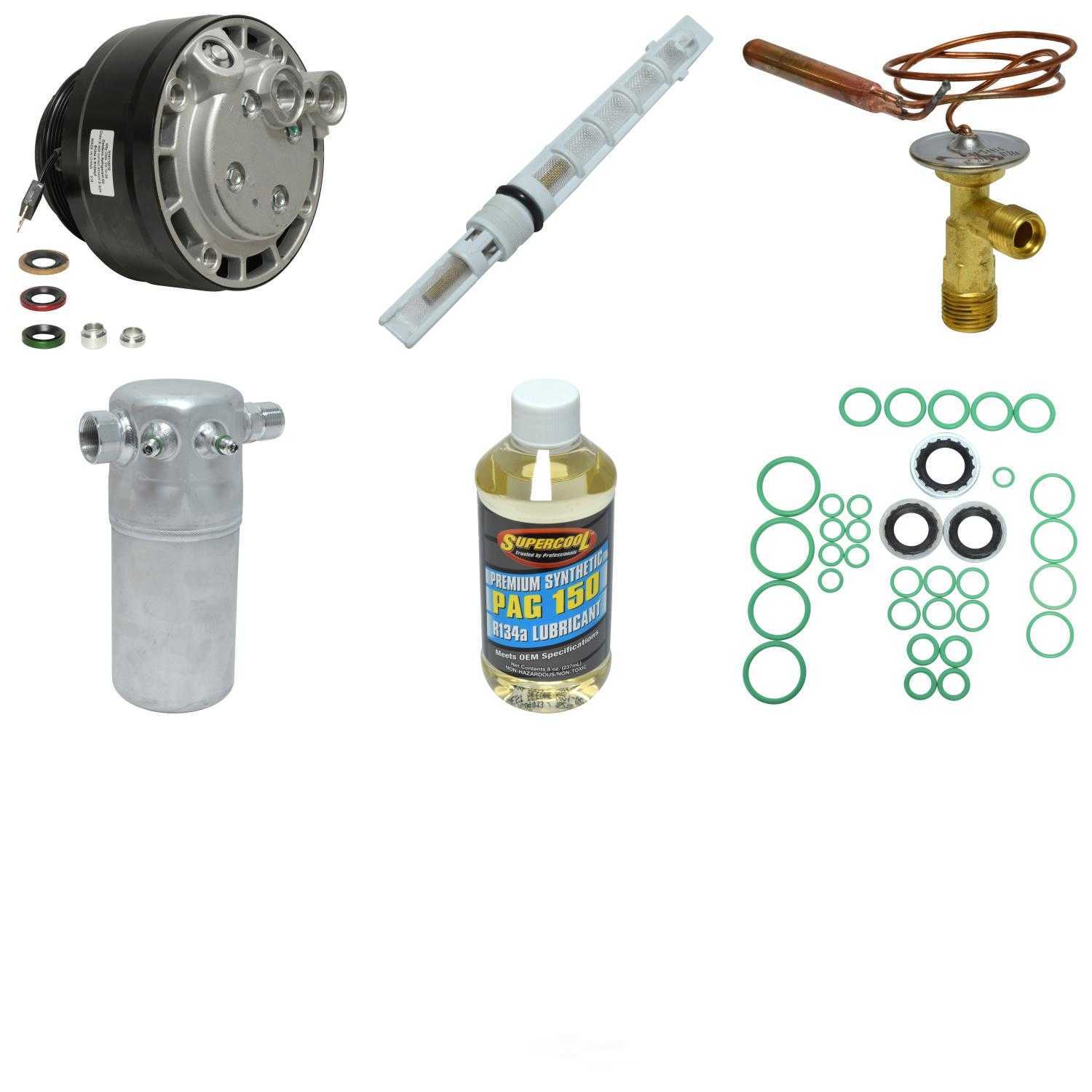 A/C Compressor and Component Kit -- Compressor Replacement Kit Fits select: 1989-1991 CHEVROLET G30, 1991 GMC RALLY WAGON / VAN G3500