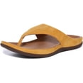 thumbnail image 6 of Strive Maui Women's Leather Toe Post Sandal In Yellow Size 9.5/10, 6 of 6