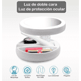 thumbnail image 2 of Espejo De Maquillaje Luz Led Doble Cara Ajustable Plegable Color del marco Blanco, 2 of 5
