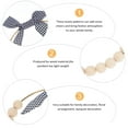 Raindrops Wooden Beads Wreath with Bow for DIY Home Decor (2pcs