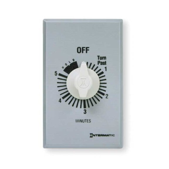 Spring-Wound Timer, Silver, 277V AC FF5MH