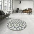 thumbnail image 3 of Ahgly Company Indoor Rectangle Patterned Silver Gray Novelty Area Rugs, 7' x 10', 3 of 6