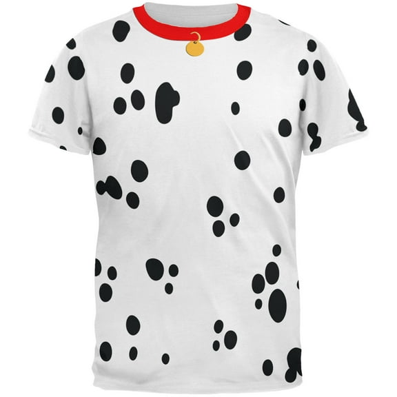 Old Glory Mens Halloween Dog Dalmatian Costume Red Collar Short Sleeve Graphic T Shirt