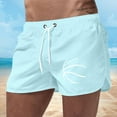 thumbnail image 2 of Swim Trunk For Men's Basketball Quick-Dry Lightweight 4-Way Stretch Bathing Suit Blue S, 2 of 4