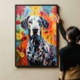 thumbnail image 4 of Dalmatian Dog Canvas Wall Art for Living Room, Funny Bathroom Wall Decor, Colorful Animal Painting Gift for Kid Teen Men, 4 of 4