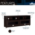 thumbnail image 4 of Techni Mobili 58" W Durbin TV Stand for TVs up to 75", Espresso, 4 of 12