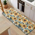 thumbnail image 5 of White Blue Sunflower Pattern Kitchen Rug Mat,Kitchen Runner Rugs Non Skid Washable,Decorative Kitchen Floor Mats for Kitchen,Sink,Laundry,17"x47.2", 5 of 7