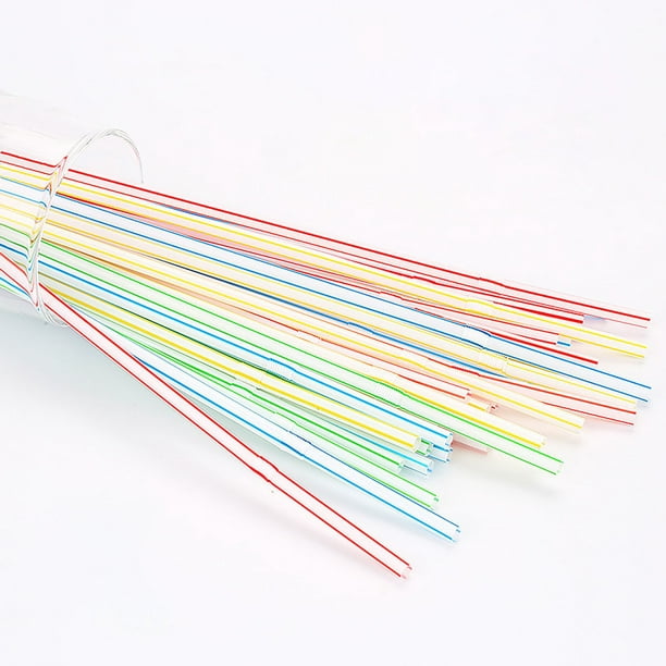 Pailles colorées en plastique jetables de WREESH 700pcs Pailles flexibles  pour des boissons de barre de banquet 