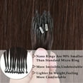 thumbnail image 5 of MY-LADY 50strands/set 100% Remy Human Hair Micror Loop Extensions Natural Hair MicroBead Pre Bonded Micro Link Real Hairpiece without Glue 18inch #02 Dark Brown, 5 of 8