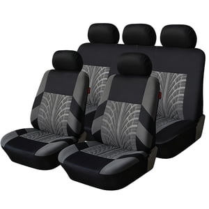 FLORAY 9-Piece Universal Car Seat Covers, Gray, Airbag Safe