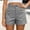 *Gray, variant on Women's High Waisted Work Shorts with Pockets ,Casual Summer Solid Color Slim Fit Business Short Gray,Women's Plus M