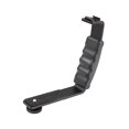 thumbnail image 1 of Handheld L-shaped Gimbal Expansion Bracket Holder with 2 Hot Shoe Mounts Accessory Replacement for OSMO Mobile Zhiyun Smooth 4 Gimbal Stabilizer for Microphone Video Light, 1 of 6