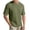 Green, variant on GUZOM Quilted Textured Mens T-Shirt Casual Short Sleeve Top, Relaxed Fit Crew Neck in Brown, 100% Polyester Wrinkle Resistant Easy Care Shirt,Size S