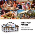 thumbnail image 7 of Iauyy Casserole Carrier for Hot Food Insulated Casserole Travel Carry Bag with Lid Food Warmer Bag for Party/Picnic,Match with Brown Stripes, 7 of 7