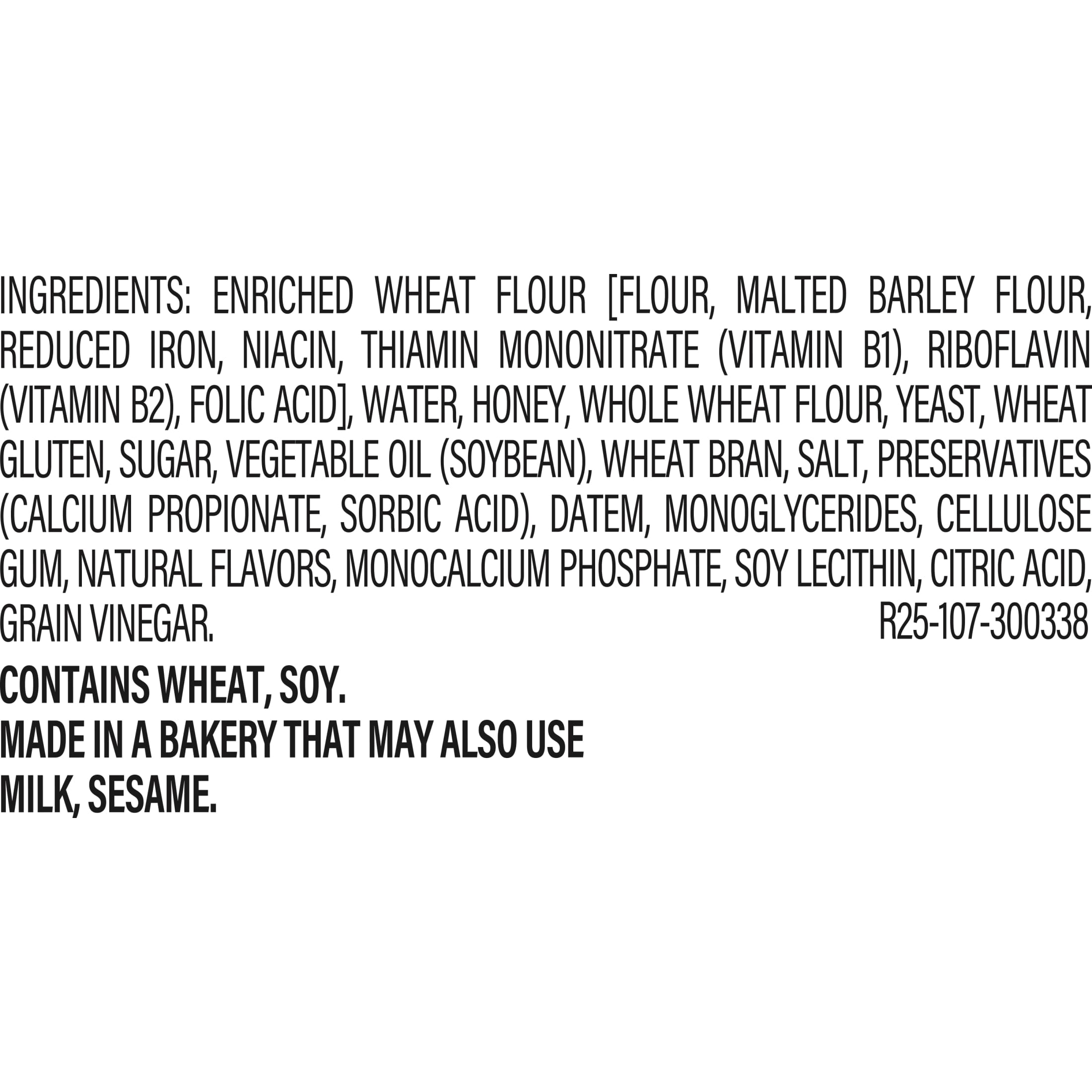 Nature's Harvest Honey Wheat Bread, 20 oz, White Bread, Bag