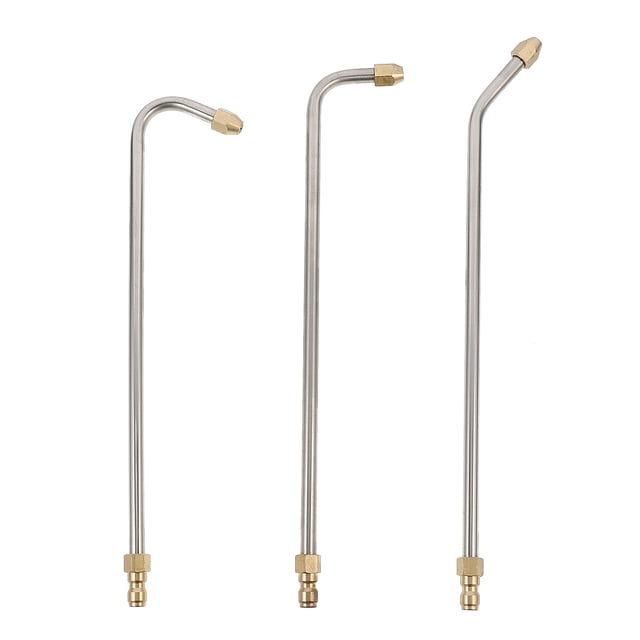 High Pressure Washer Wand Silver Copper Stainless Steel for Home Use Compatible Extension 3pcs