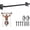 Black Wall Mount Pull Up Bar, variant on Runstore Heavy Duty Welded Pull Up Bar, Versatile Doorway Wall Mount, Joist Mounted, and Ceiling Mounted Chin Up Bars