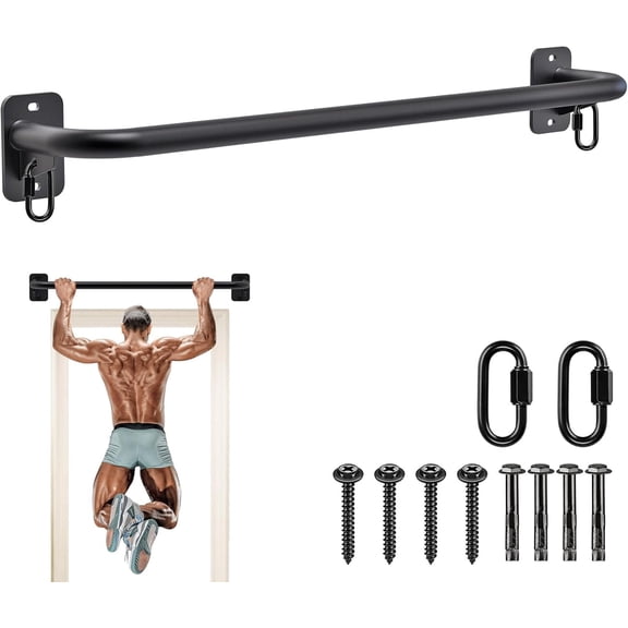Runstore Heavy Duty Welded Pull Up Bar, Versatile Doorway Wall Mount, Joist Mounted, and Ceiling Mounted Chin Up Bars