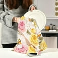 thumbnail image 6 of SKYSONIC Roses and Birds Kitchen Dish Towel Set,Drying Kitchen Towels Tea Towels 1Pcs, 6 of 7