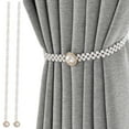 thumbnail image 1 of 2 Pcs Attache de Rideau Perle Délicat Support de Boucle de Fixation de Rideau Design Perle Attaches de Rideau, 1 of 6