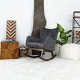 thumbnail image 7 of Pemberly Row Mid-Century Modern Tight Back Fabric Rocking Chair in Gray, 7 of 7