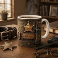 thumbnail image 3 of Sheriff Dad Custom Mug Personalized Star Badge Accent Mug Father’s Day Gift for Dad, 3 of 4