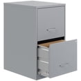 thumbnail image 4 of Space Solutions 18"D 2 Drawer Metal File Cabinet -  Gray/Platinum, 4 of 7