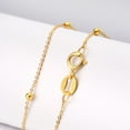 thumbnail image 6 of Solid 14K, 18K Gold Bracelets for Women, Real Gold Bead Thin Chain Bracelet, 6 of 8