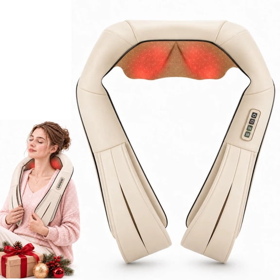 Nekteck Shiatsu Back and Neck Massager with Heat, Heated Neck and Shoulder Massager for Deep Tissue Muscle Relaxation
