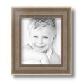 thumbnail image 2 of ArtToFrames 6" x 7" Aged White Gold Picture Frame, 6x7 inch Silver Wood Poster Frame (WOM-2036),  Pack, 2 of 7