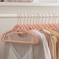 thumbnail image 2 of 30 Pack Velvet Hangers Clothes Hanger with Swivel Hook Non-Slip for Coat Shirt Dress Pants Tie Coral Pink, 2 of 8