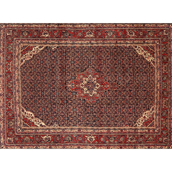 Ahgly Company Indoor Rectangle Traditional Copper Red Pink Persian Area Rugs, 2' x 4'