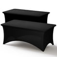 thumbnail image 1 of Mantel Fixwal para mesa rectangular de 6 pies, negro, paquete de 2, 1 of 7