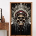 thumbnail image 6 of XMXT Japanese Noren Doorway Room Divider Curtain,Skeleton Indian Pattern Restaurant Closet Door Entrance Kitchen Curtains, 34 x 56 inches, 6 of 9