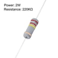 thumbnail image 2 of 50Pcs Axial Carbon Film Resistors 220k Ohm 2W 5%Tolerances 4 Color Bands, 2 of 4